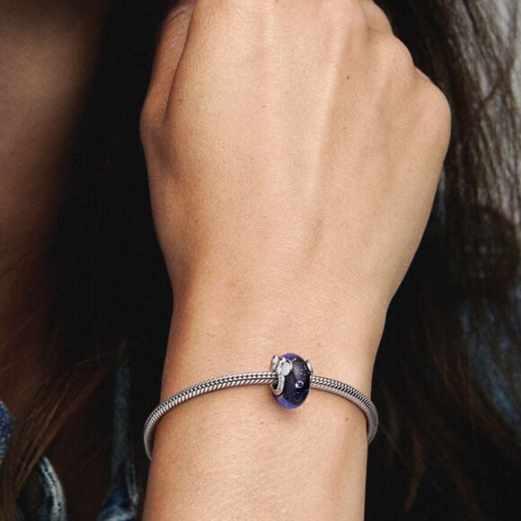 Pandora Disney Blue Murano Glass Charm - Picture 2 of 16